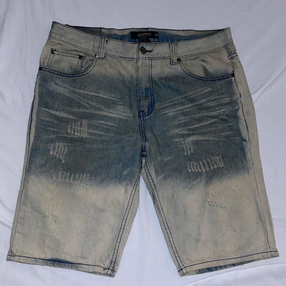 Lion Dynasty Mens Size 38 Distressed Denim Shorts